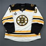 Senyshyn, Zach<br>White Stanley Cup Final Set 1 - Game-Issued (GI)<br>Boston Bruins 2018-19<br>#19 Size: 56