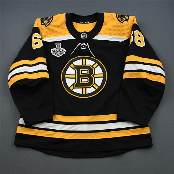 Studnicka, Jack<br>Black Stanley Cup Final Set 1 - Game-Issued (GI)<br>Boston Bruins 2018-19<br>#68 Size: 56