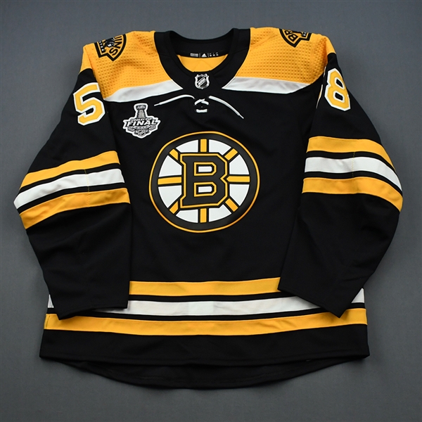 Vaakanainen, Urho<br>Black Stanley Cup Final Set 1 - Game-Issued (GI)<br>Boston Bruins 2018-19<br>#58 Size: 56