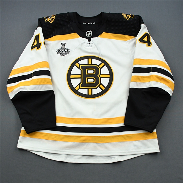 Kampfer, Steve<br>White Stanley Cup Final Set 1 - Warm-Up Only<br>Boston Bruins 2018-19<br>#44 Size: 56