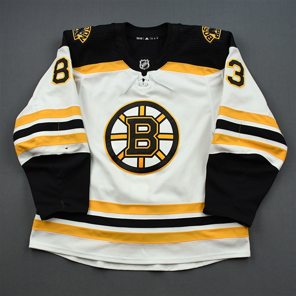 Kuhlman, Karson<br>White Set 3 / Playoffs<br>Boston Bruins 2018-19<br>#83 Size: 56