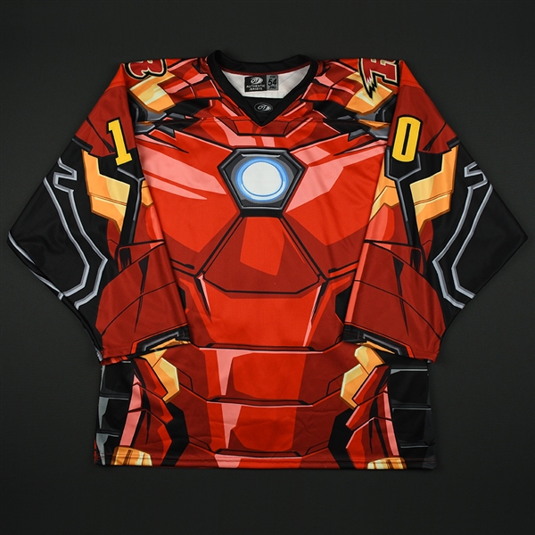 Walker, Jack<br>Red-Iron Man Jersey - Game-Issued<br>Rapid City Rush 2017-18<br>10 Size: 54