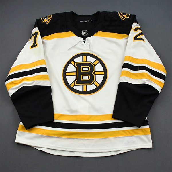 Becker, Jack<br>White Set 1 - Game-Issued (GI)<br>Boston Bruins 2018-19<br>#72 Size: 56