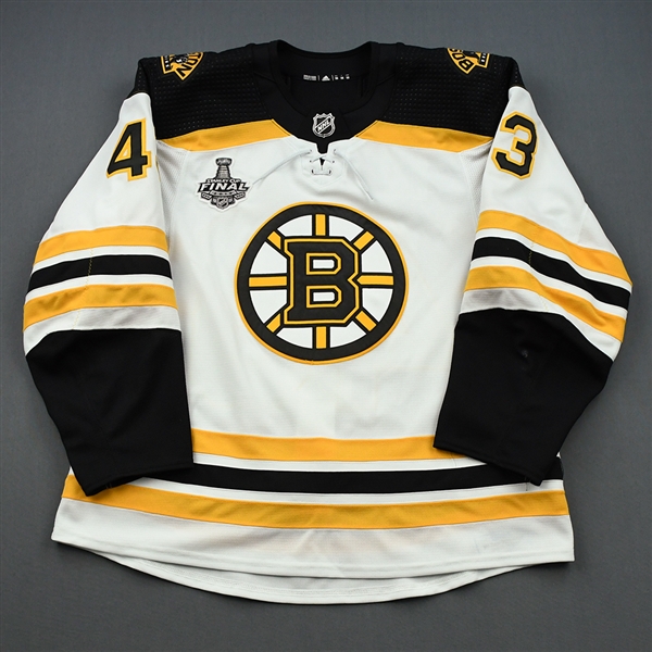 Heinen, Danton *<br>White Stanley Cup Final Set 2<br>Boston Bruins 2018-19<br>#43 Size: 56