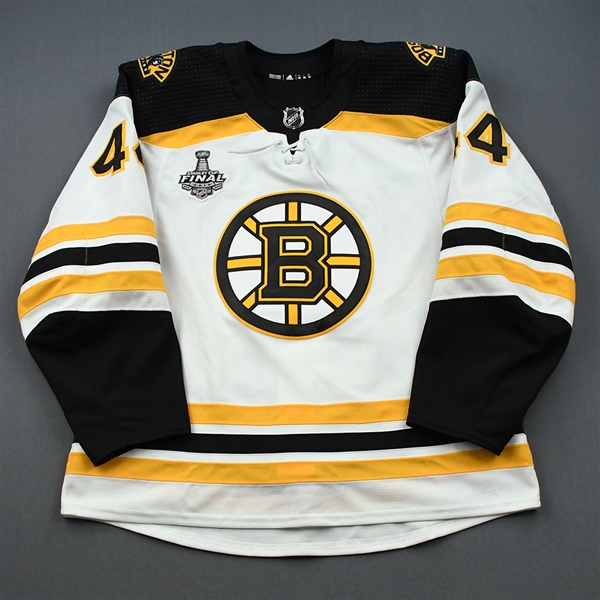 Kampfer, Steven *<br>White Stanley Cup Final Set 2 - Warm-Up Only<br>Boston Bruins 2018-19<br>#44 Size: 56