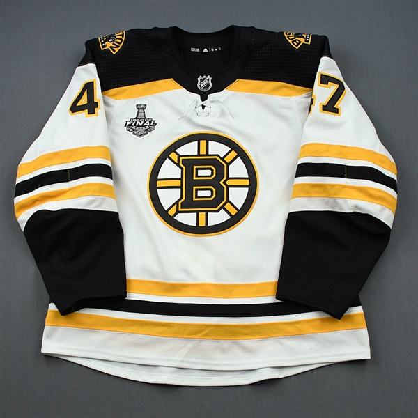 Krug, Torey *<br>White Stanley Cup Final Set 2<br>Boston Bruins 2018-19<br>#47 Size: 56
