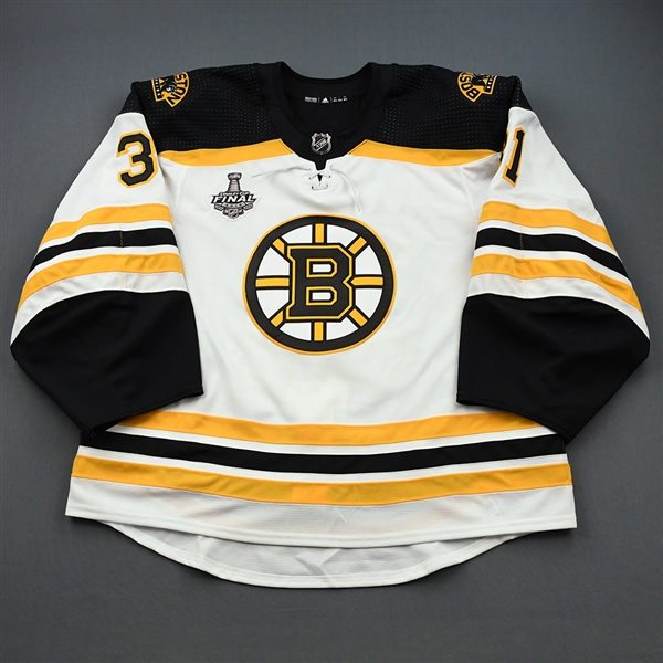 McIntyre, Zane *<br>White Stanley Cup Final Set 2 - Game-Issued (GI)<br>Boston Bruins 2018-19<br>#31 Size: 60G