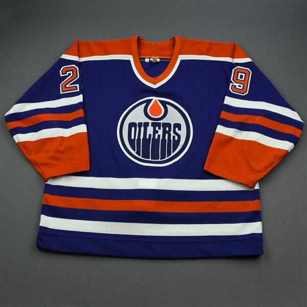 DeBrusk, Louie *<br>Blue<br>Edmonton Oilers 1993-94<br>#29 Size: 54