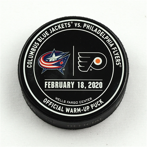 Philadelphia Flyers Warmup Puck<br>February 18, 2020 vs Columbus Blue Jackets<br>Philadelphia Flyers 2019-20<br> 