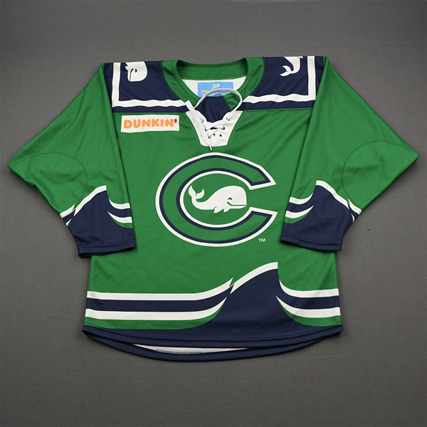 Broad, Kendra<br>Green Preseason - Worn September 28, 2019 vs. University of Connecticut<br>Connecticut Whale 2019-20<br>#12 Size: MD