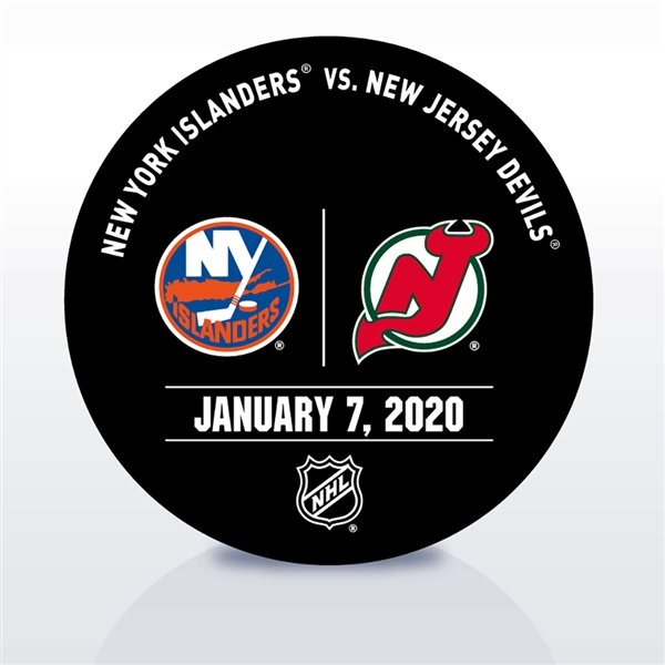 New Jersey Devils Warmup Puck<br>January 7, 2020 vs. New York Islanders<br>New Jersey Devils 2019-20<br>