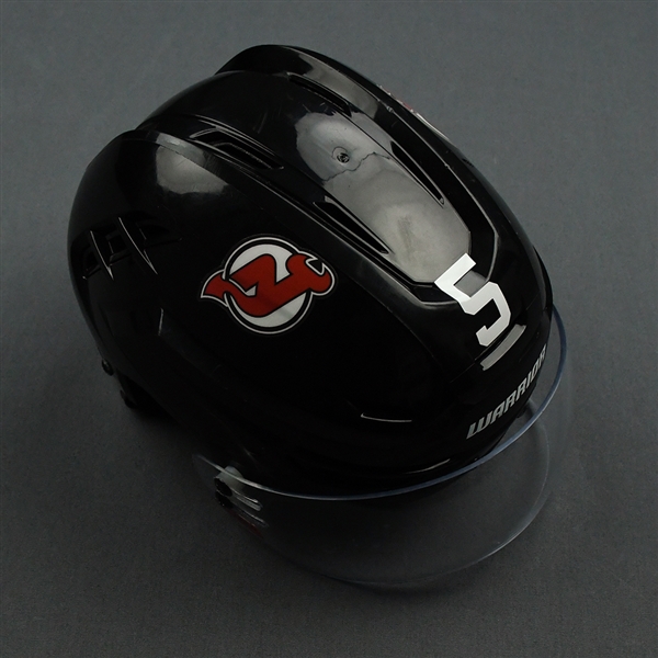 Carrick, Connor<br>Black, Warrior Helmet w/ Bauer Shield<br>New Jersey Devils 2019-20<br>#5 Size: Small