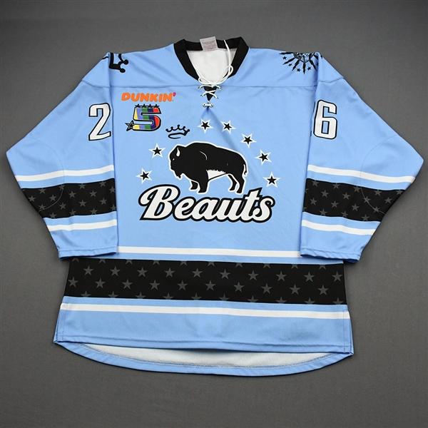 NNOB (No Name on Back)<br>Blue Set 1 (Game-Issued)<br>Buffalo Beauts 2019-20<br>#26 Size: XL