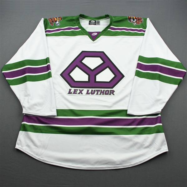 No Name or Number, Blank - <br>DC Lex Luthor (Game-Issued) - February 15, 2020 @ South Carolina Stingrays<br>Greenville Swamp Rabbits 2019-20<br> Size: 56