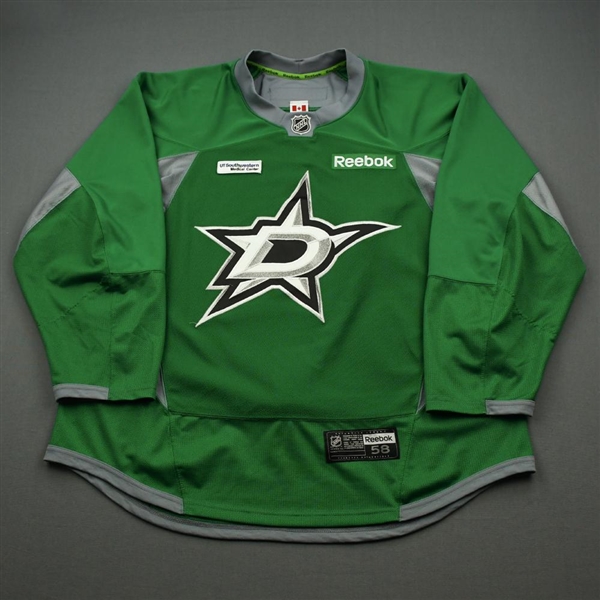 Bayreuther, Gavin<br>Green Practice Jersey w/ UT Southwestern Medical Center Patch - CLEARANCE<br>Dallas Stars <br>#4 Size: 58