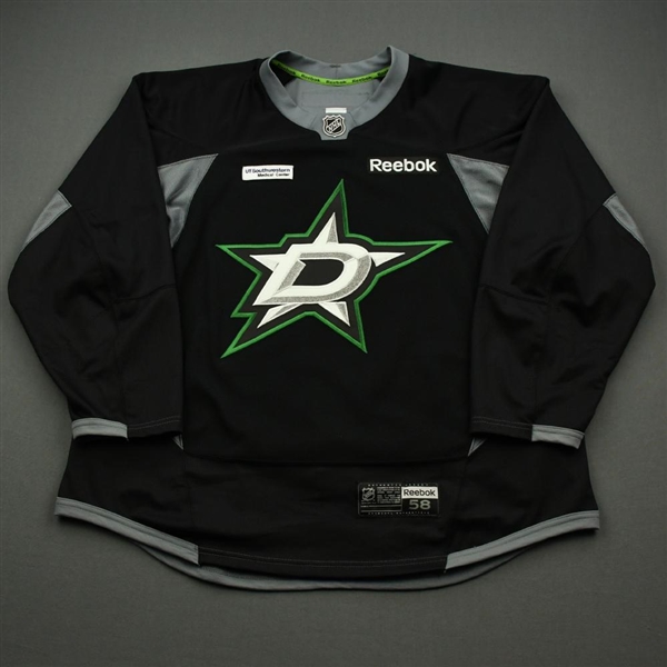 Cracknell, Adam<br>Black Practice Jersey w/ UT Southwestern Medical Center Patch - CLEARANCE<br>Dallas Stars <br>#27 Size: 58