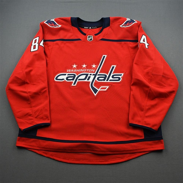 Bindulis, Kristofers<br>Red Set 1 - Game-Issued (GI)<br>Washington Capitals 2019-20<br>#84 Size: 58