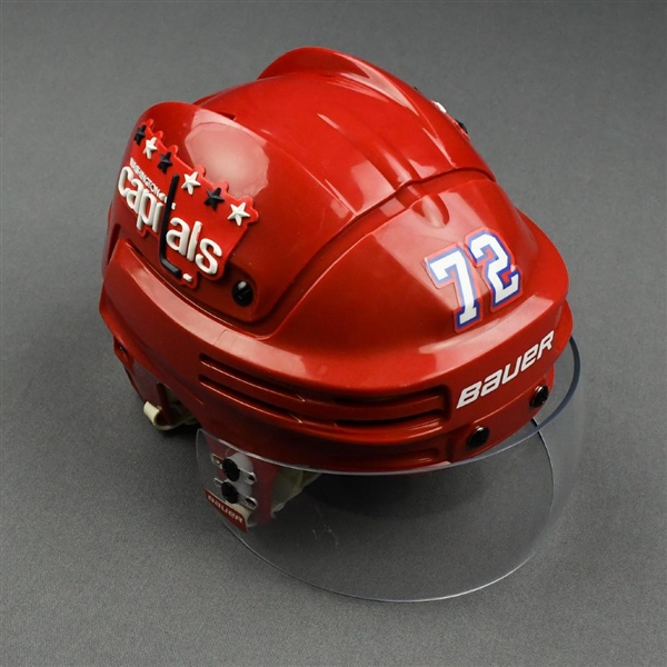 Boyd, Travis<br>Red Third, Bauer Helmet w/ Bauer Shield<br>Washington Capitals 2019-20<br>#72 Size: Medium