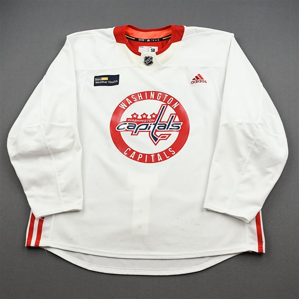 Albert, John<br>White Practice Jersey w/ MedStar Health Patch - CLEARANCE<br>Washington Capitals <br>#16 Size: 58