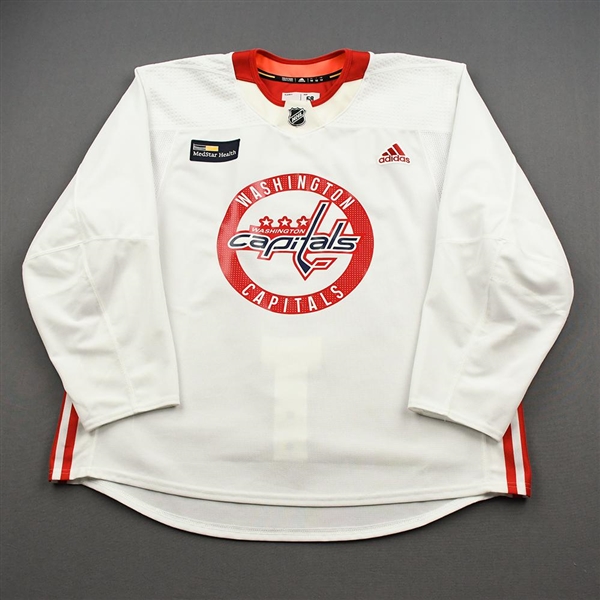 Barber, Riley<br>White Practice Jersey w/ MedStar Health Patch - CLEARANCE<br>Washington Capitals <br>#24 Size: 58
