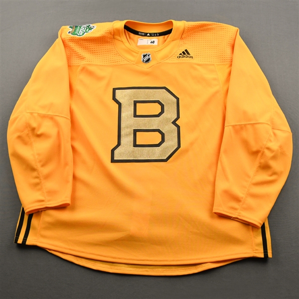 adidas<br>Gold - Winter Classic Practice Jersey - Game-Issued (GI)<br>Boston Bruins 2018-19<br> Size: 60