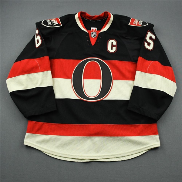 Karlsson, Erik*<br>Black Alternate w/C - Autographed - Norris Trophy-Winning Season<br>Ottawa Senators 2014-15<br>#65 Size: 56