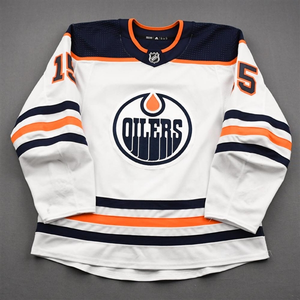 Archibald, Josh<br>White Set 1<br>Edmonton Oilers 2020-21<br>#15 Size: 56
