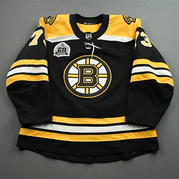 McAvoy, Charlie *<br>Black w/ Willie ORee 60th Anniversary Patch - Photo-Matched<br>Boston Bruins 2017-18<br>#73 Size: 56