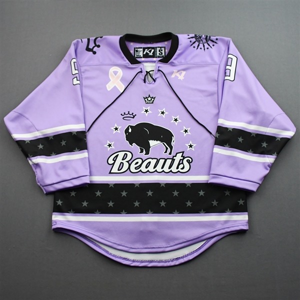 MacDougall, Autumn<br>Hockey Fights Cancer - Worn February 12, 2022 - Autographed<br>Buffalo Beauts 2021-22<br>#9 Size: SM