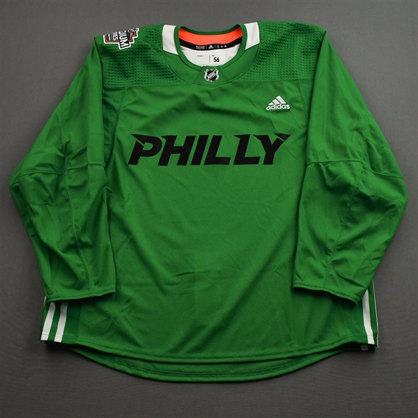 adidas<br>Green - Stadium Series Practice Jersey - Game-Issued (GI) - CLEARANCE<br>Philadelphia Flyers 2018-19<br> Size: 56