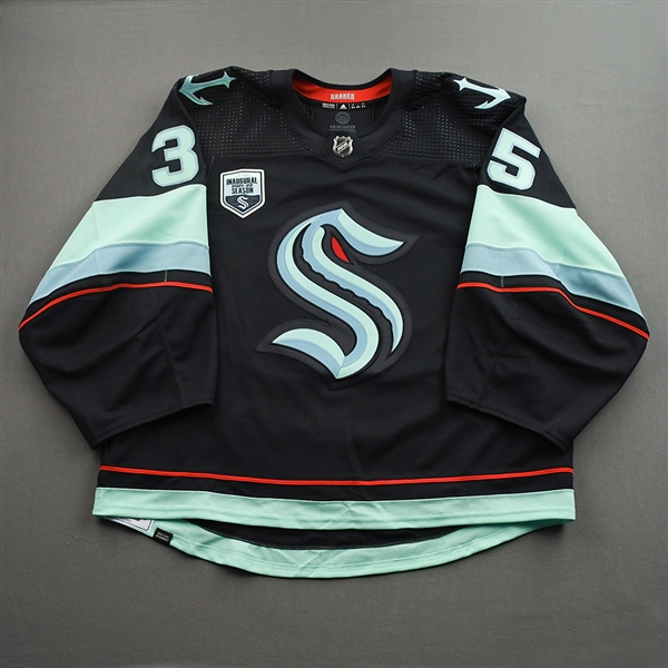 Daccord, Joey<br>Blue Set 3 w/ Inaugural Season Patch - Game-Issued (GI)<br>Seattle Kraken 2021-22<br>#35 Size: 58G
