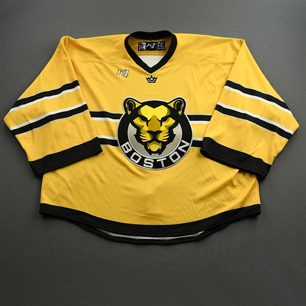 Blank, No Name Or Number<br>Gold - CLEARANCE<br>Boston Pride 2021-22<br> Size: XL Goalie