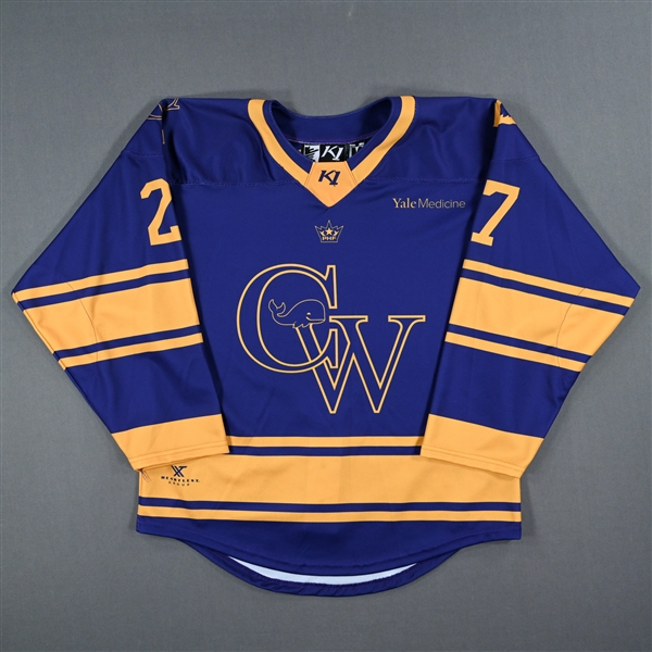 Hlinka, Janka<br>Pittsburgh Pennies Retro - Worn January 14, 2023 vs. Montreal Force<br>Connecticut Whale 2022-23<br>#27 Size: MD