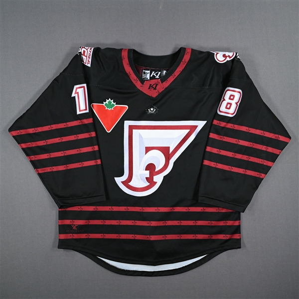 De Sousa, Deziray<br>Black Set 1 - Worn in First Game in Franchise History - November 5, 2022 @ Buffalo Beauts - PHF Debut & 1st PHF Goal<br>Montreal Force 2022-23<br>#18 Size: LG