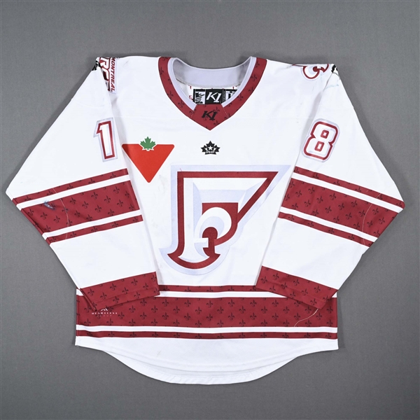 De Sousa, Deziray<br>White Set 1 - First PHF Game in Quebec<br>Montreal Force 2022-23<br>#18 Size: LG