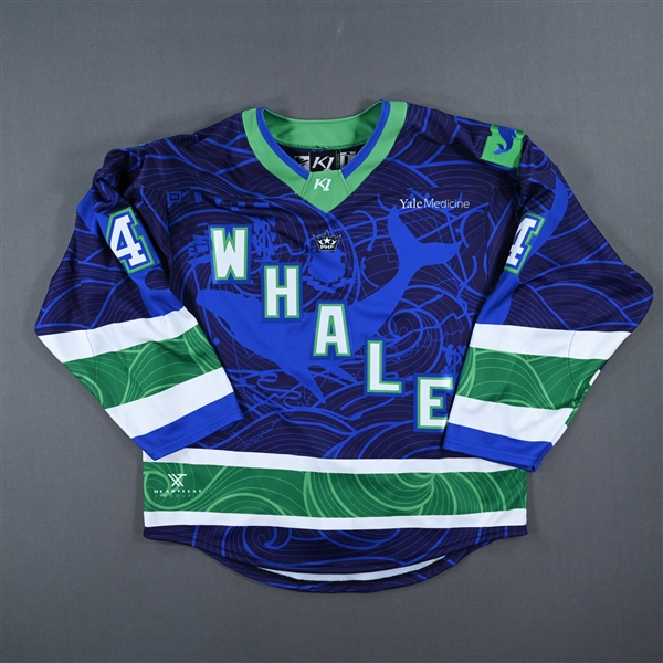 (NNOB), No Name On Back<br>Dark Seas Third Set 1 - Game-Issued (GI)<br>Connecticut Whale 2022-23<br>#4 Size: LG
