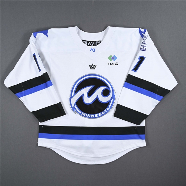 Fleming, Brittyn<br>White Set 1 / Playoffs / Isobel Cup Final - 1st PHF Point<br>Minnesota Whitecaps 2022-23<br>#11 Size: MD