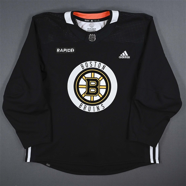 adidas<br>Black Practice Jersey w/ Rapid7 Patch <br>Boston Bruins 2022-23<br># Size: 56