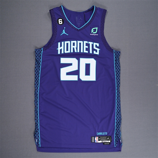 Hayward, Gordon<br>Purple Statement Edition - Worn 2/25/2023<br>Charlotte Hornets 2022-23<br>#20 Size: 50+6
