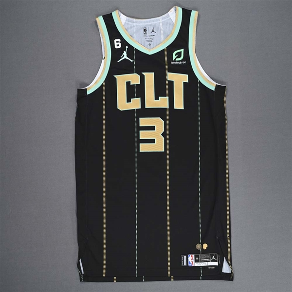 Rozier, Terry<br>Black City Edition - Worn 3/17/2023<br>Charlotte Hornets 2022-23<br>#3 Size: 46+6