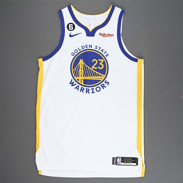 Green, Draymond<br>White Association Edition - 2023 NBA Playoffs - Western Conference First Round - Game 2 - Worn 4/17/2023<br>Golden State Warriors 2022-23<br>#23 Size: 52+4