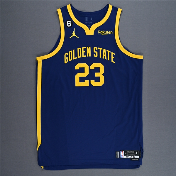 Green, Draymond<br>Navy Statement Edition - Worn 11/27/2022 (Recorded a Double-Double)<br>Golden State Warriors 2022-23<br>#23 Size: 52+4