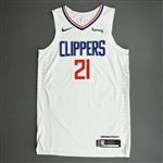 Beverley, Patrick<br>White Association Edition - 2021 NBA Playoffs - Western Conference Finals - Game 2 - Worn 6/22/2021 - 1st Half<br>Los Angeles Clippers 2020-21<br>#21 Size: 48+4