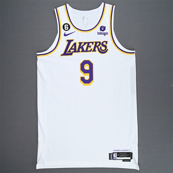 Thompson, Tristan<br>White Association Edition - 2023 NBA Playoffs - Western Conference Finals - Game 3 - Worn 5/20/2023<br>Los Angeles Lakers 2022-23<br>#9 Size: 52+6