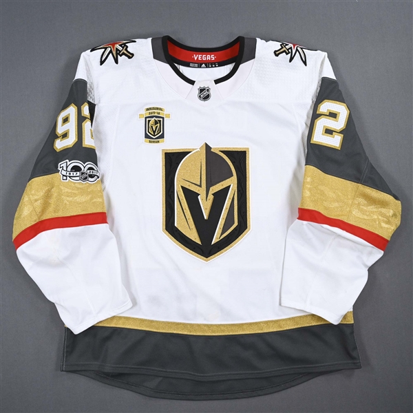 Nosek, Tomas *<br>White Set 1 w/ Inaugural Season & NHL Centennial Patches<br>Vegas Golden Knights 2017-18<br>#92 Size: 56