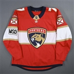 Sceviour, Colton *<br>Red Set 2 w/ MSD Patch<br>Florida Panthers 2017-18<br>#7 Size: 56