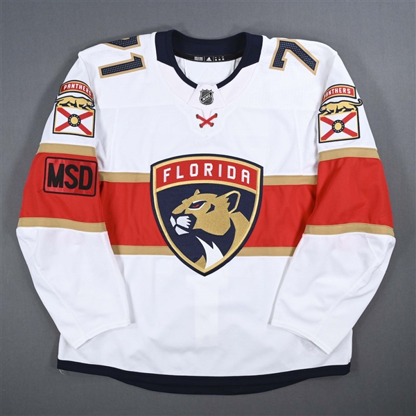 Vrbata, Radim *<br>White Set 2 w/ MSD Patch<br>Florida Panthers 2017-18<br>#71 Size: 56