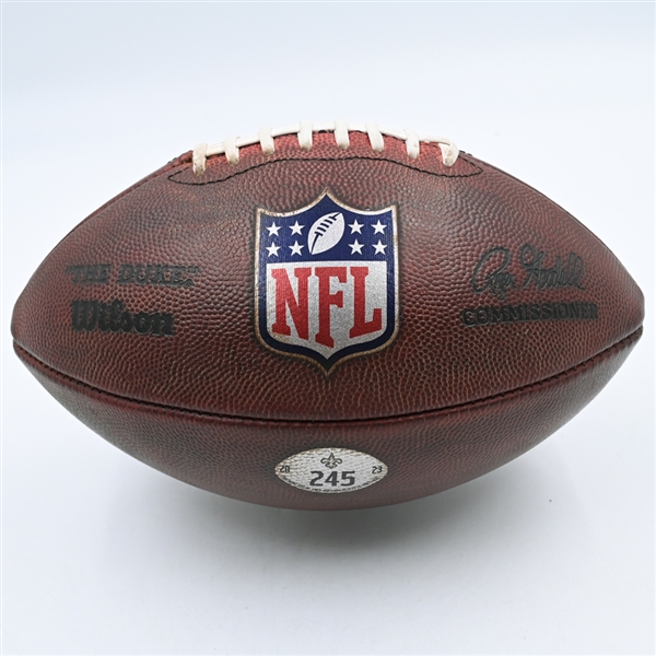 Game-Used Football<br>November 5, 2023 vs. Chicago Bears<br>New Orleans Saints 2023<br> 