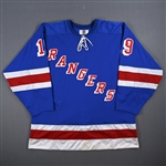 Langdon, Darren *<br>Blue Preseason<br>New York Rangers 1998-99<br>#19 Size: 54-R