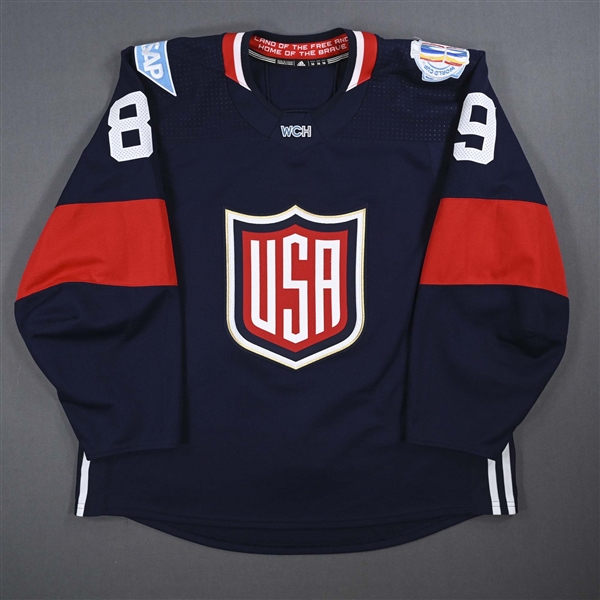 Abdelkader, Justin *<br>Blue - World Cup of Hockey - September 20, 2016, 2nd & 3rd Periods<br>Team USA 2016<br>#89 Size: 56